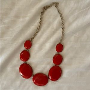 Red and gold statement necklace